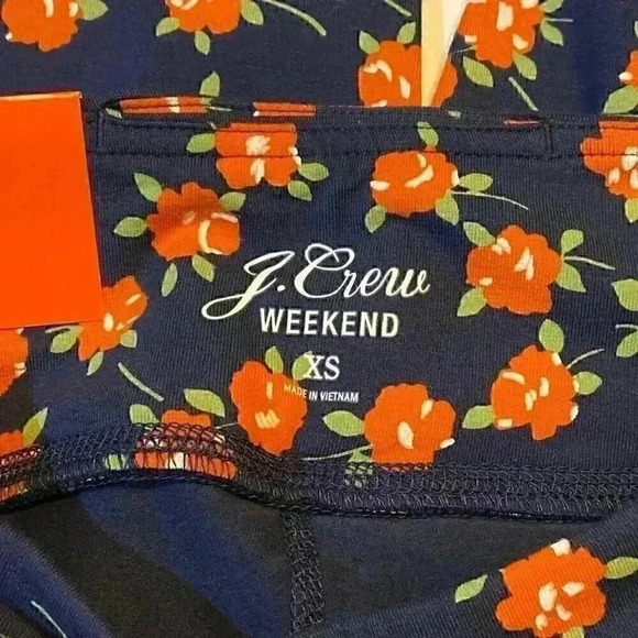 J. Crew Weekend High Rise 7/8 Legging XS Poppy Fields Casual Comfy Floral - Picture 8 of 10